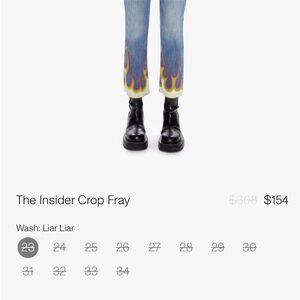 Mother denim jeans insider crop fray